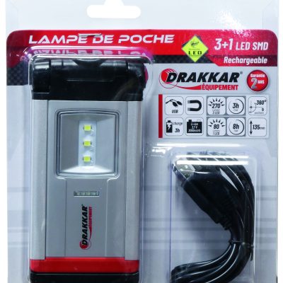 Lampe de poche LED 270 lumens rechargeable